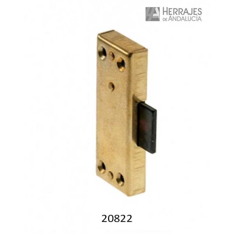 Cerradura para muebles de vitrina latonado con llave | Herrajes de Andalucía