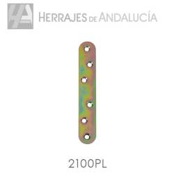 Placa bicromatada plana canto redondo 97×19×2 mm | Herrajes de Andalucía