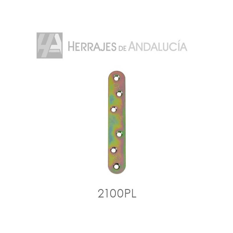 Placa bicromatada plana canto redondo 100×19×2 mm | Herrajes de Andalucía