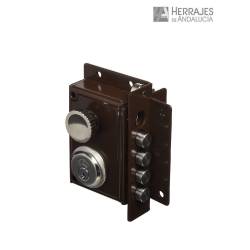 Cerradura jis modelo 240 derecha pintada marron