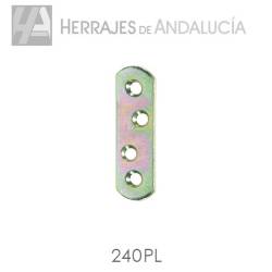 Placa bicromatada plana canto redondo 40×19×2 mm | Herrajes de Andalucía