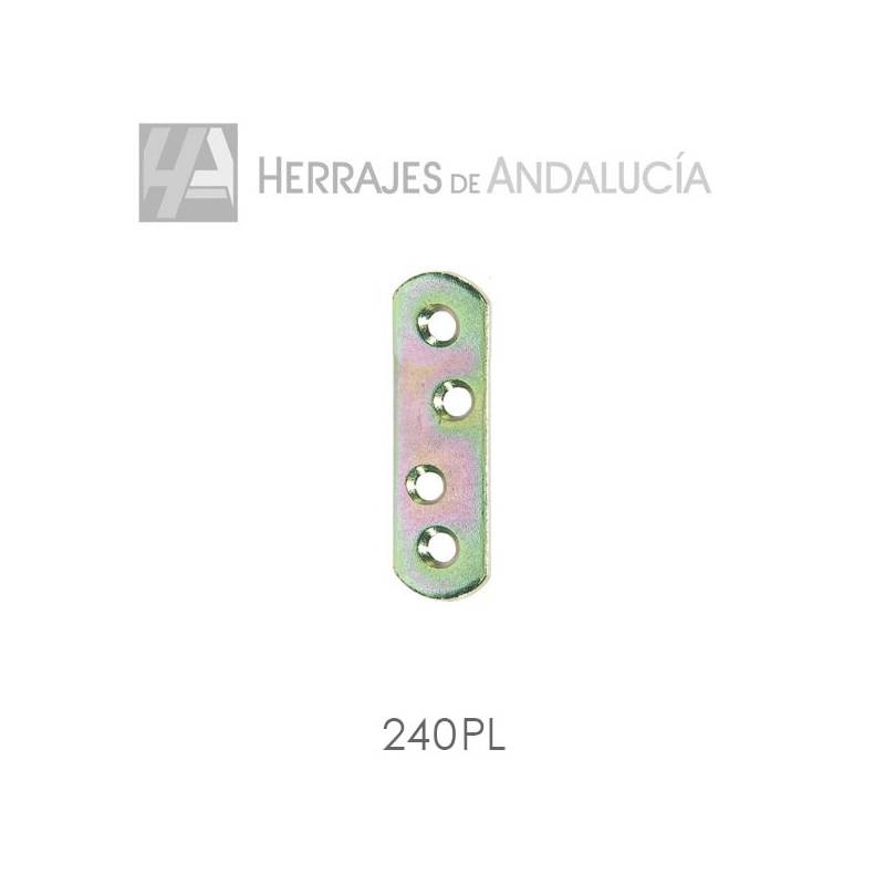 Placa bicromatada plana canto redondo 40×19×2 mm | Herrajes de Andalucía