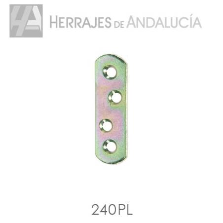 Placa bicromatada plana canto redondo 40×19×2 mm | Herrajes de Andalucía