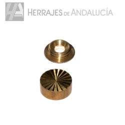 Embellecedor facetado de latn 18 mm acabado dorado