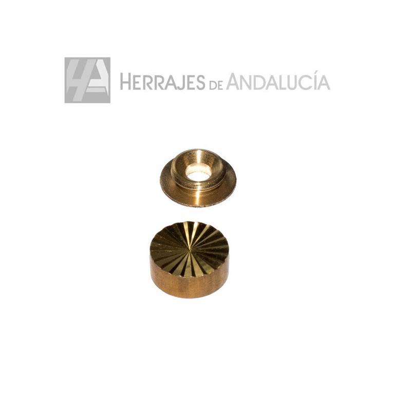 Embellecedor Facetado Latón 18 mm Dorado | Herrajes de Andalucía