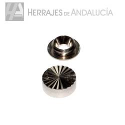 Embellecedor Latón Níquel 14x14x5,5 | Herrajes de Andalucía