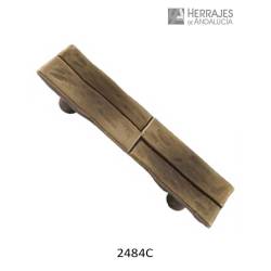 ASA RECTANGULAR CUADROS. CUERO MATE.. 94x25mm