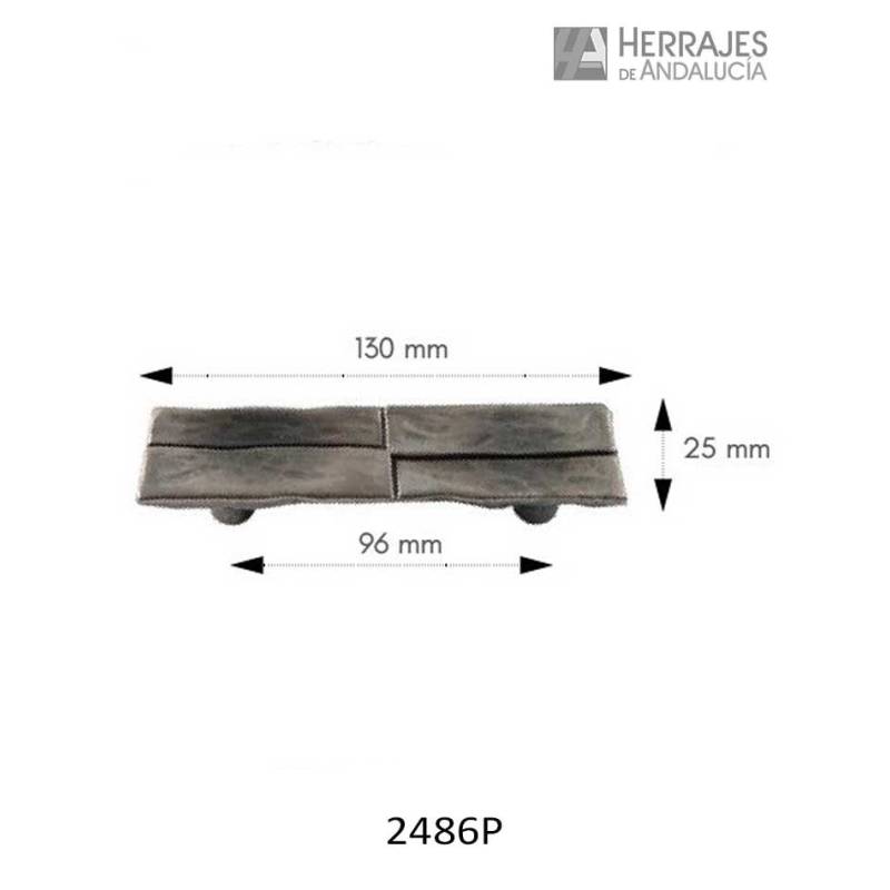 Tirador mueble plata mate Zamak 130x25x21 | Herrajes de Andalucía