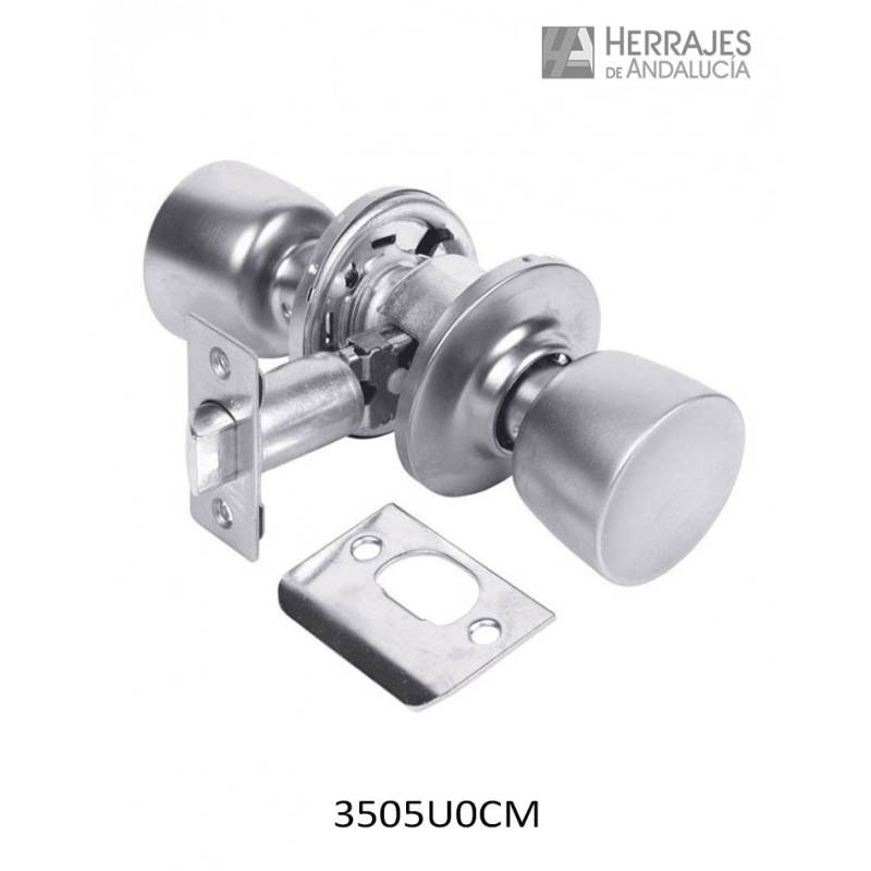 Pomo TESA 3505 Cromo Mate | Herrajes de Andalucía