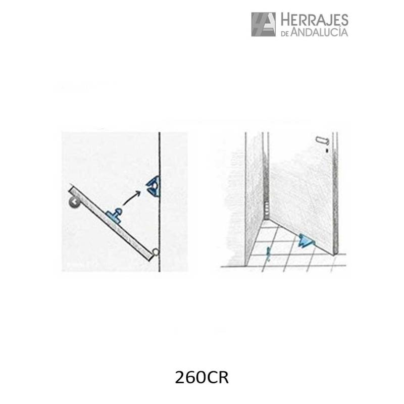 Tope Pinza Sujeta Puertas Cromada 260C-Herrajes de Andalucía