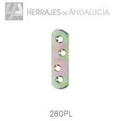 Placa bicromatada plana canto redondo 77×19×2 mm | Herrajes de Andalucía