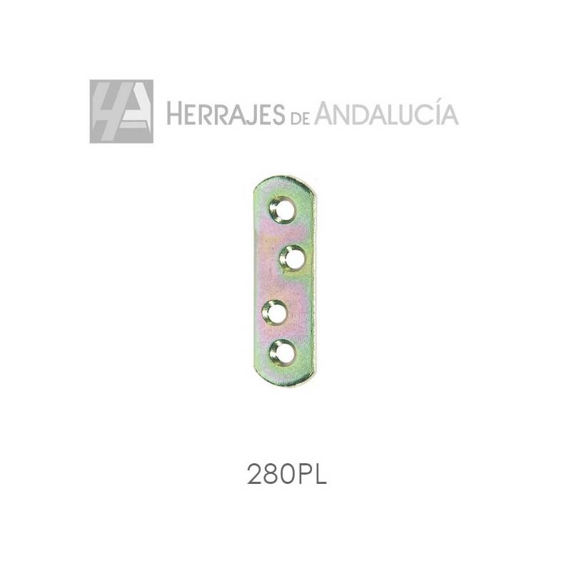 Placa bicromatada plana canto redondo 80×19×2 mm | Herrajes de Andalucía