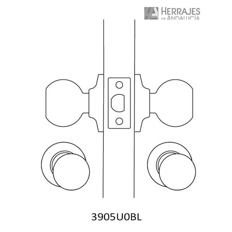 Pomo bola blanco Tesa 3905 | Herrajes de Andalucía