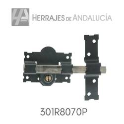 Cerrojo Pintado FAC 301R/80 Bombillo 70 mm Llave-Botón | Herrajes de Andalucía