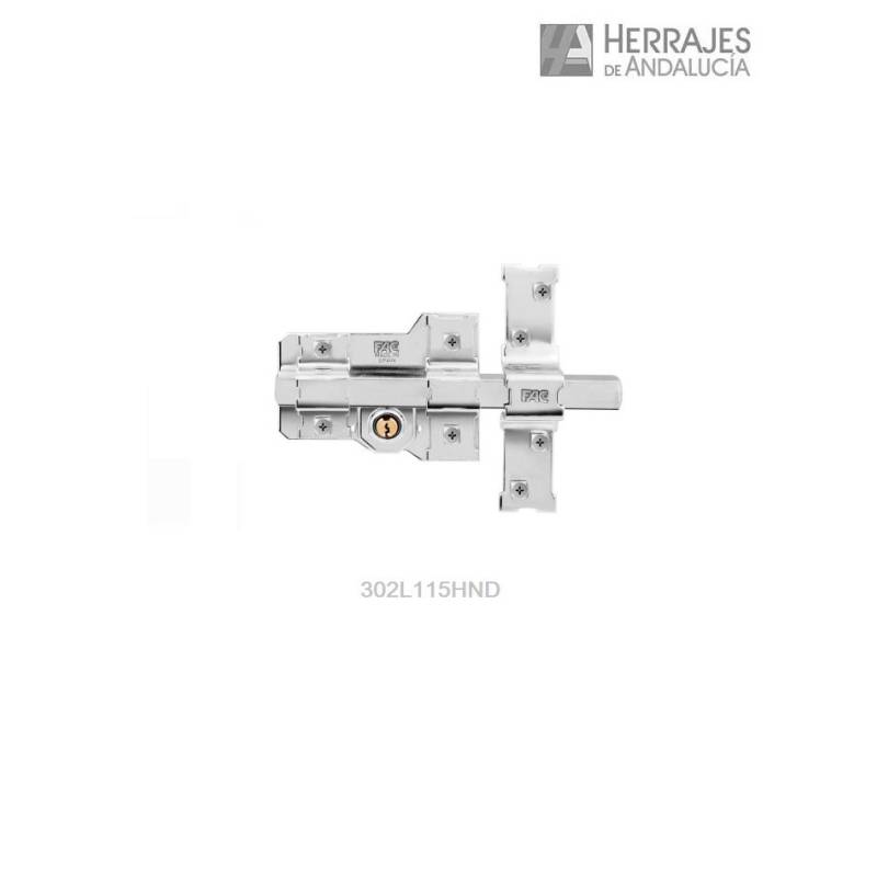Cerrojo FAC 302L/115 derecha niquelado | Herrajes de Andalucía