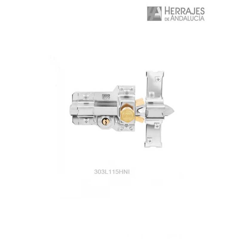 Cerrojo FAC 303L/115 izquierda niquelado | Herrajes de Andalucía