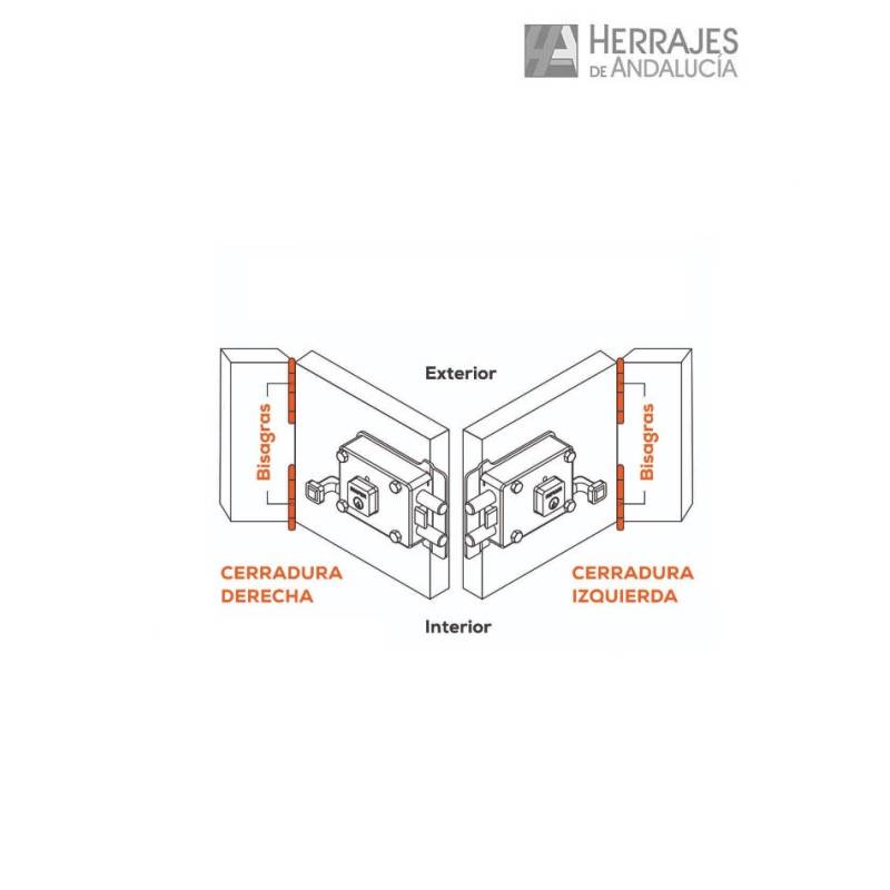 Cerrojo FAC 303L/115 izquierda niquelado | Herrajes de Andalucía