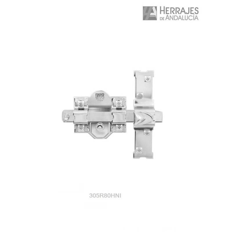 Cerrojo FAC 305R/80 Izquierda Niquelado | Herrajes de Andalucía