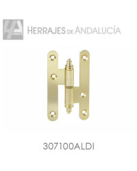 Pernio aluminio dorado izda 307/100