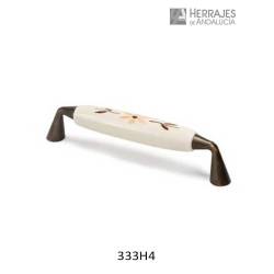 Tirador decorativo floral de porcelana-Herrajes de Andalucía