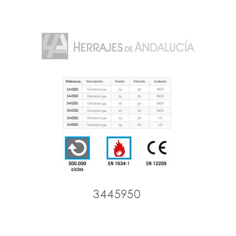 Cerradura de embutir condena de canto redondo-Herrajes de Andalucía