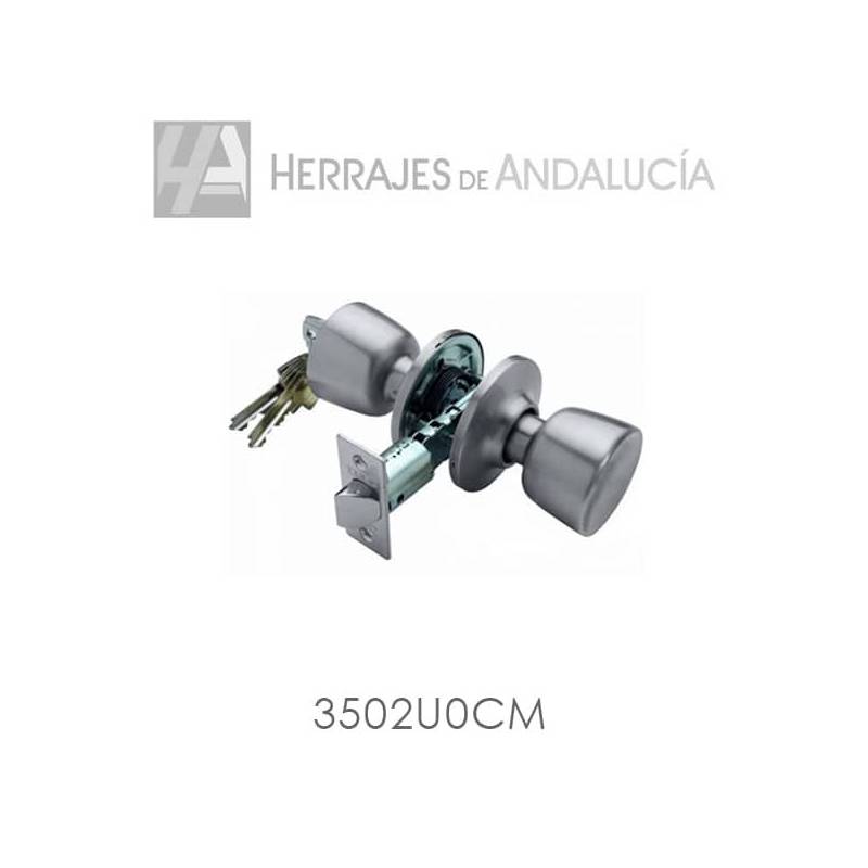 Pomo Tesa llave fijo-libre cromo mate | Herrajes de Andalucía