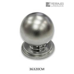Pomo mueble cromo mate Ø25mm-Herrajes de Andalucía
