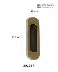 Asa corredera bronce rÚstico 110x36mm