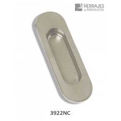 Placa con asa corredera niquelada 110x36mm-Herrajes de Andalucía