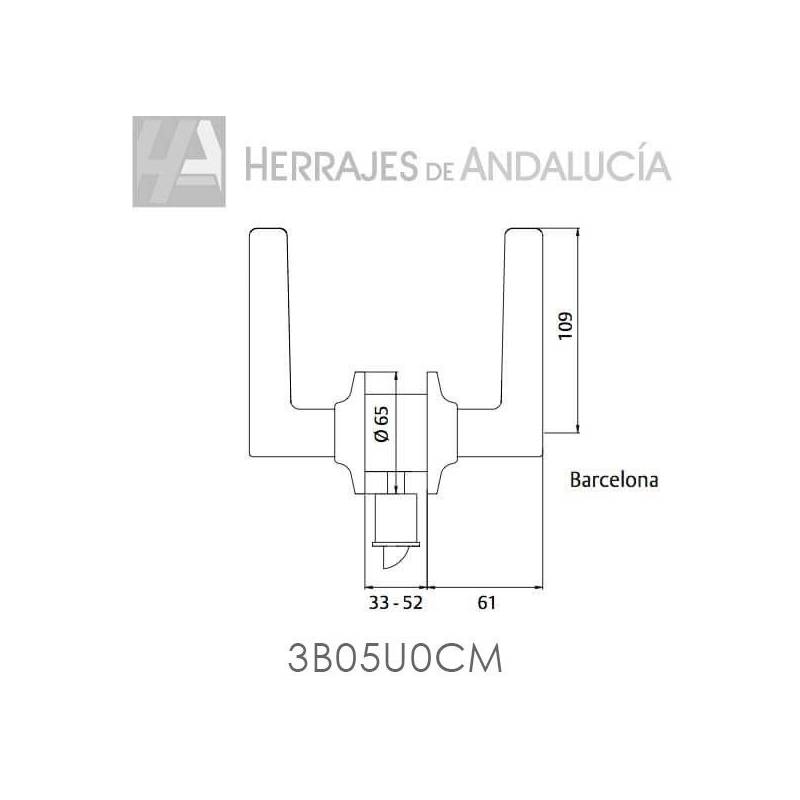 Manilla pomo Tesa 3B05-Herrajes de Andalucía