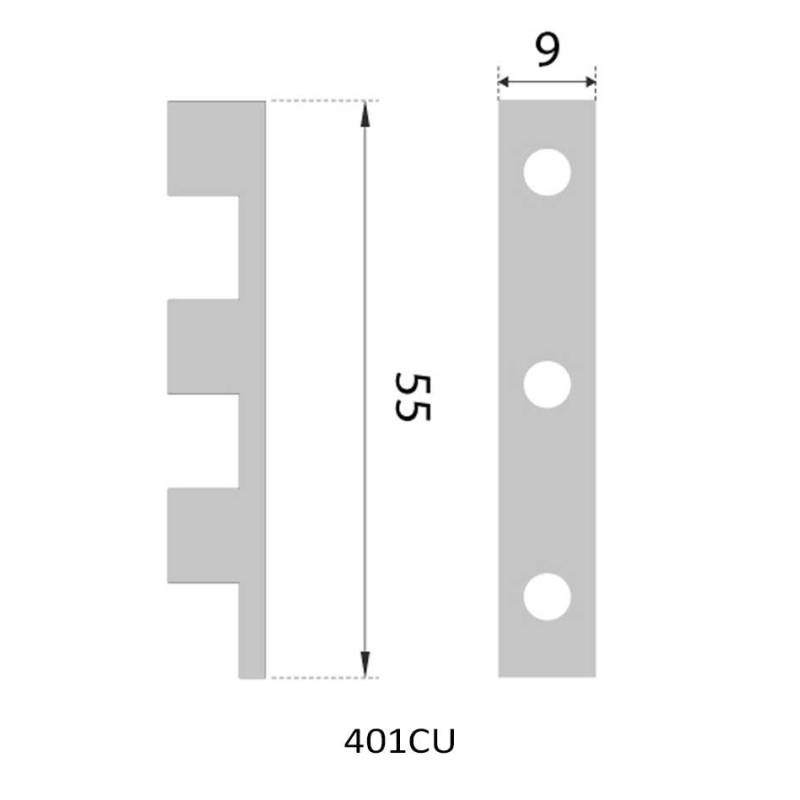 Bisagra muebles 401 Zamak cuero 9x55 mm – Herrajes de Andalucía