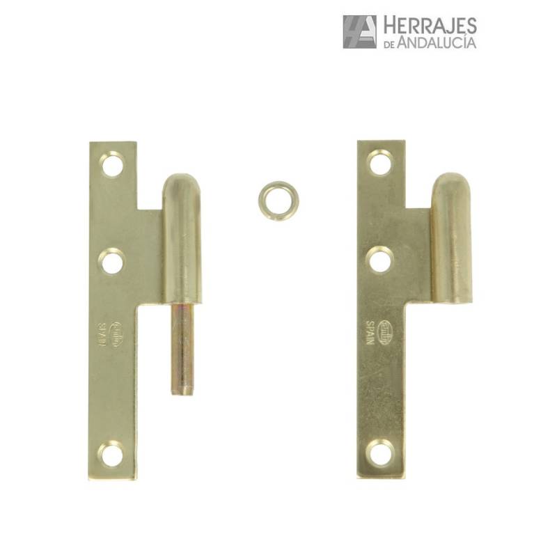 Pernio Modelo 403 Derecho 95 mm Latonado | Herrajes de Andalucía