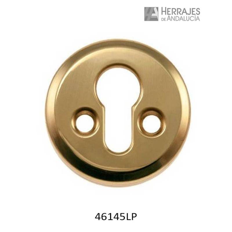 Bocallave escudo TESA 461/45 latón pulido | Herrajes de Andalucía