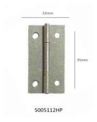 Bisagra fija 5005-1-1/2" de 22x35mm de hierro acabado: gris
