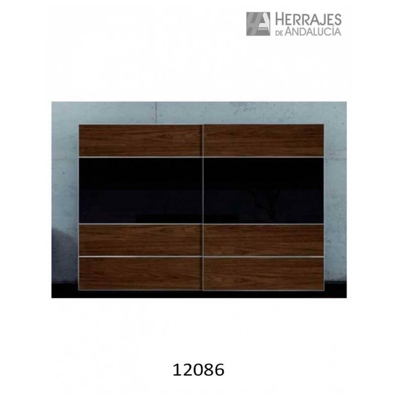 Perfil H aluminio 3m acabado plata-Herrajes de Andalucía