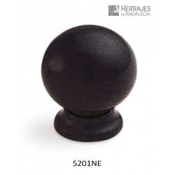 Pomo esfera polidur negro 34mm