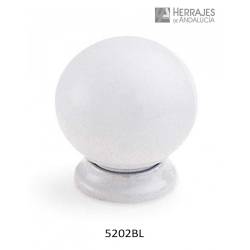 Pomo esfera polidur blanco 28mm