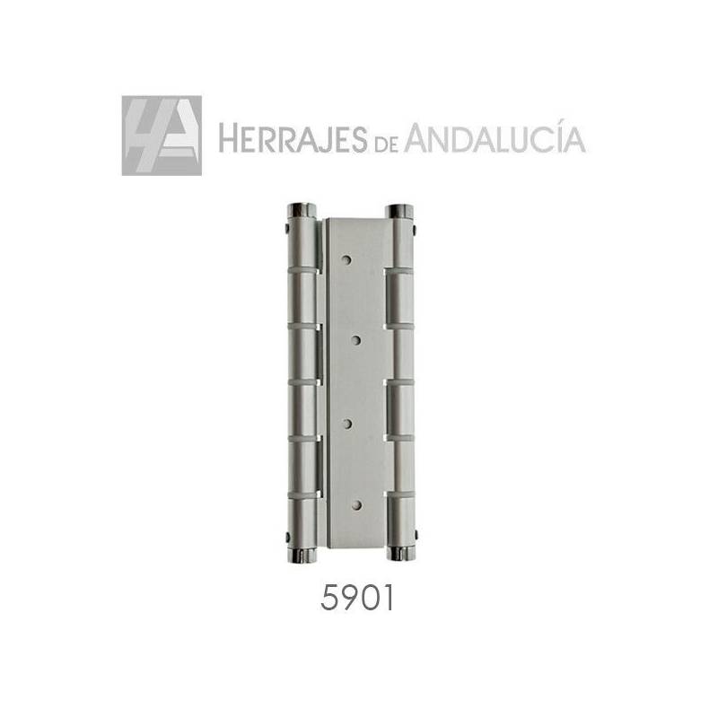 Bisagra doble acción autocierre plata | Herrajes de Andalucía