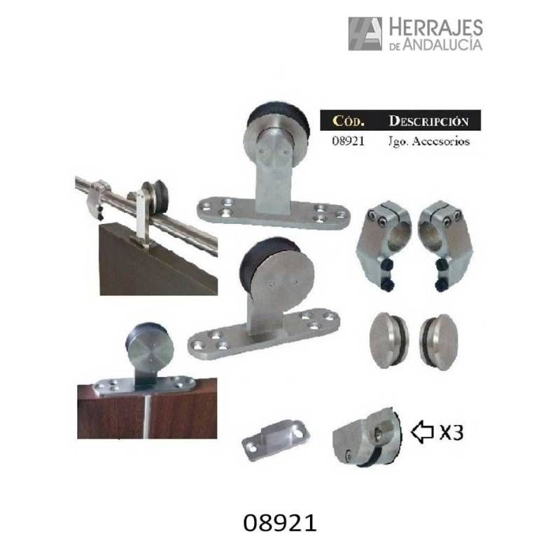Kit puertas correderas madera 80kg | Herrajes de Andalucía