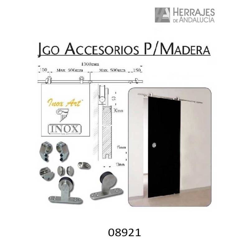 Kit puertas correderas madera 80kg | Herrajes de Andalucía