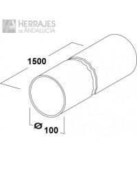 Tubo redondo 100  605 tuboplast (metro)