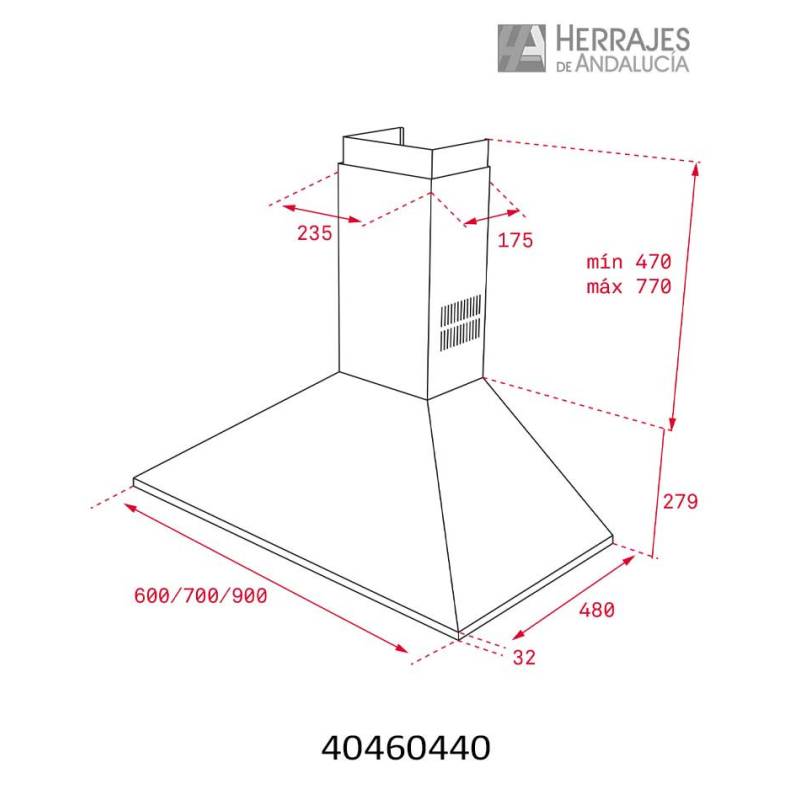Campana TEKA piramidal 90 cm acero inox | Herrajes de Andalucía
