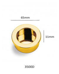 Placa redonda acabado: dorado 65mm