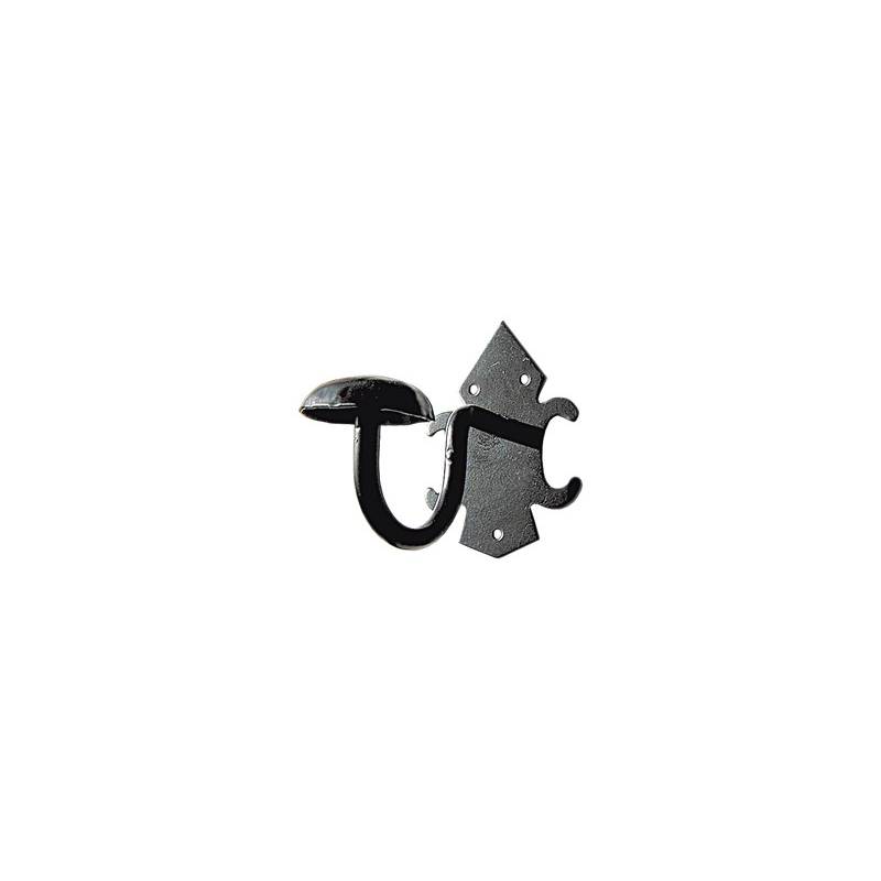 Percha Castellana Negra 120x85mm | Herrajes de Andalucía
