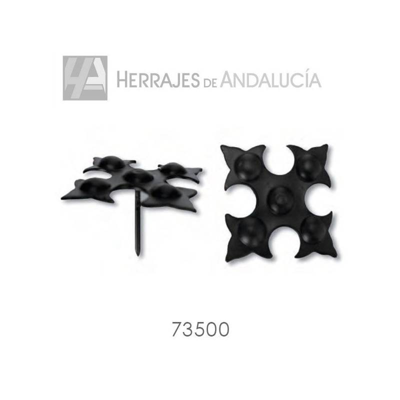 Clavo forja negra Cruz Florenzada 20 mm | Herrajes de Andalucía