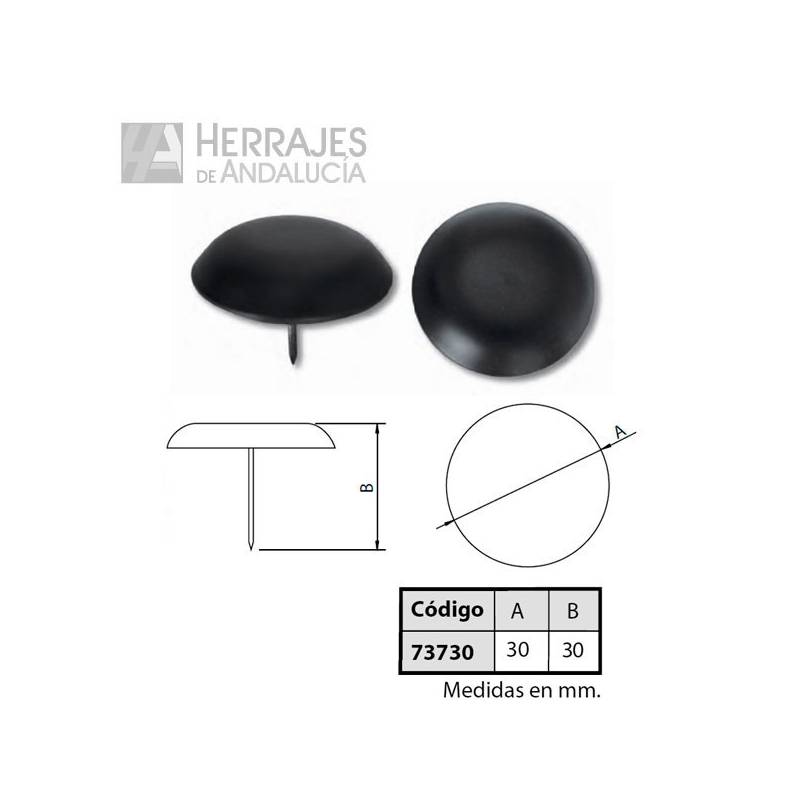 Clavo redondo negro 30 mm | Herrajes de Andalucía