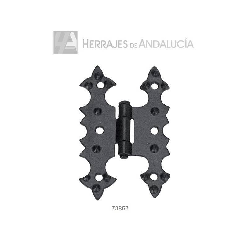 Bisagra Mariposa Castellana 75x45mm Negra | Herrajes de Andalucía