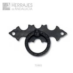 Tirador Castellano Forja Negra 60xØ22mm – Herrajes de Andalucía