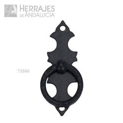 Tirador Castellano Forja Negra 105xØ30mm – Herrajes de Andalucía