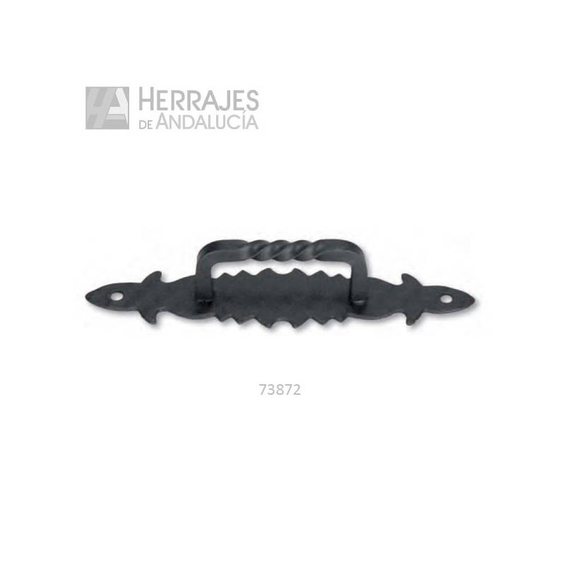 Tirador castellano negro 140×30 mm | Herrajes de Andalucía